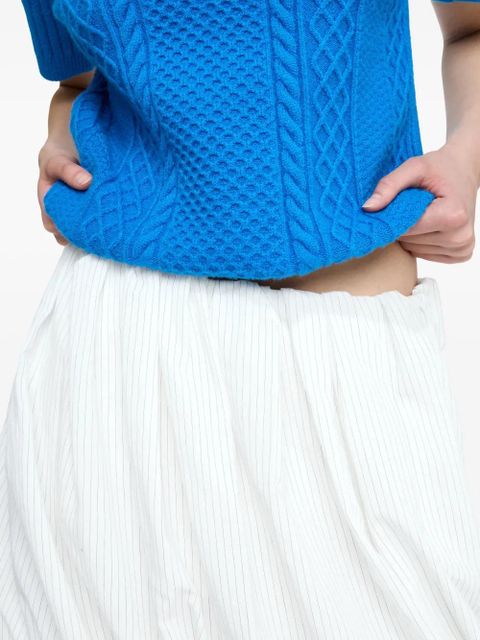 JW Anderson pinstripe balloon mini skirt - White