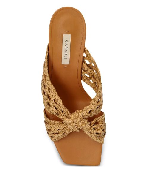 Casadei 50mm Damier Versilia Geraldine mules - Neutrals