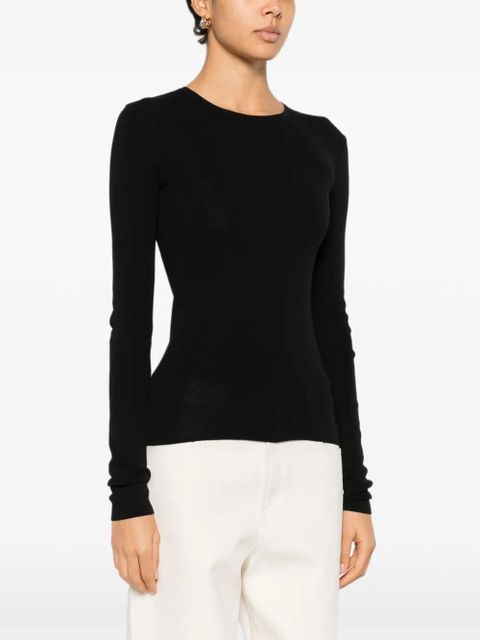 TOTEME compact cotton top - Black