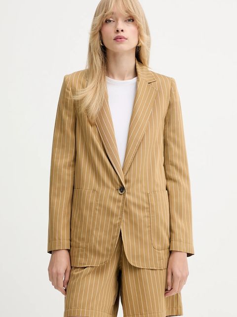 MAX&Co. marynarka kolor żółty jednorzędowa wzorzysta 2526046061200 - zdjęcie produktu nr 1