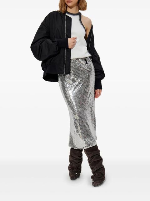 The Attico bishop-sleeves bomber jacket - Black - zdjęcie produktu nr 2