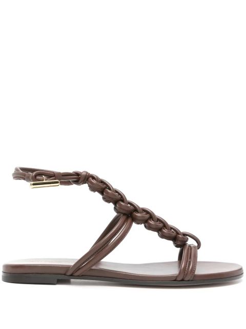 Gianvito Rossi braided flat sandals - Brown - zdjęcie produktu nr 1