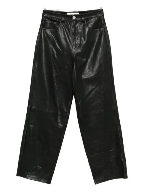 Róhe baggy leather trousers - Black