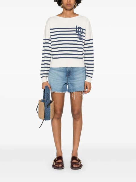 Lauren Ralph Lauren Hainvette striped cotton jumper - Neutrals - zdjęcie produktu nr 2
