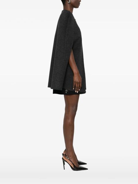 Gucci horsebit jacquard cape - Black