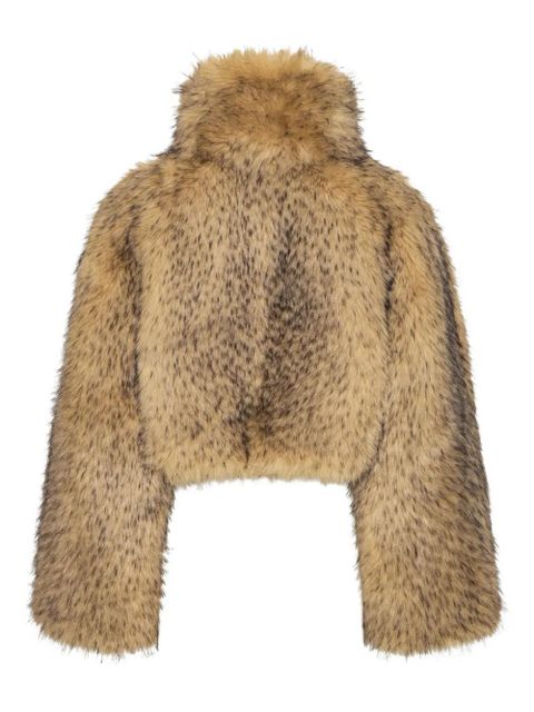 ROTATE BIRGER CHRISTENSEN high-neck cropped jacket - Neutrals - zdjęcie produktu nr 2