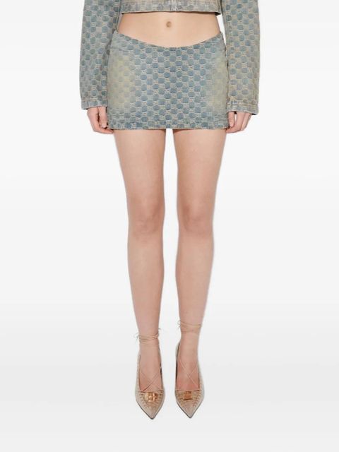 MISBHV monogram-pattern mini skirt - Blue - zdjęcie produktu nr 2