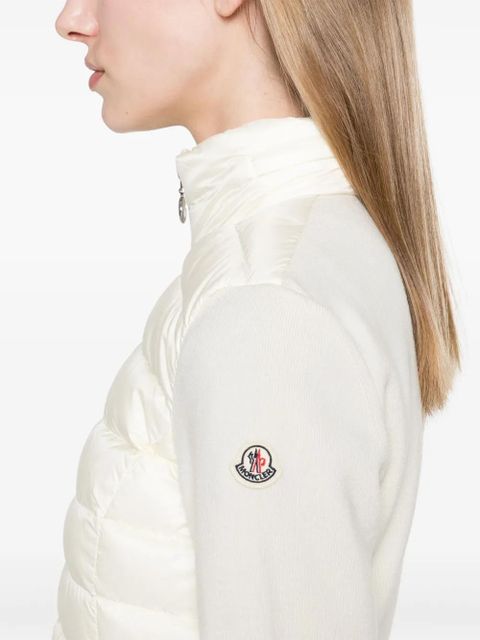 Moncler logo-patch padded jacket - Neutrals