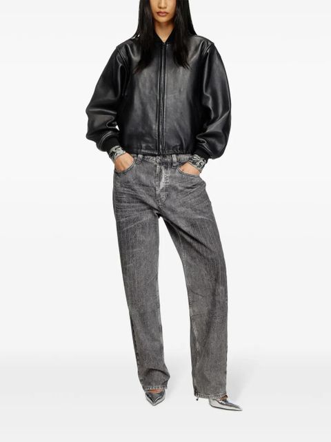 Diesel L-Ilyan leather jacket - Black