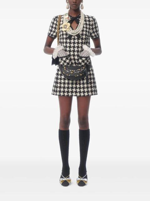 Valentino Garavani Damier Light tweed mini dress - Neutrals
