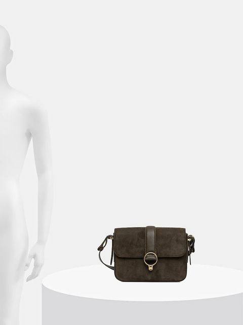 Barbour torebka zamszowa Rosa kolor zielony LBA0508