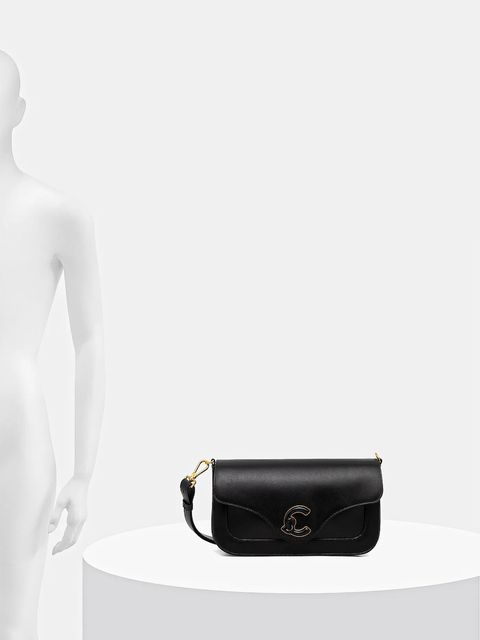 Coccinelle torebka skórzana C-ME CALF&MARB kolor czarny E1 U4G 12 03 01