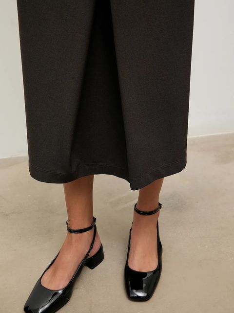 Answear.LAB spódnica kolor brązowy midi ołówkowa