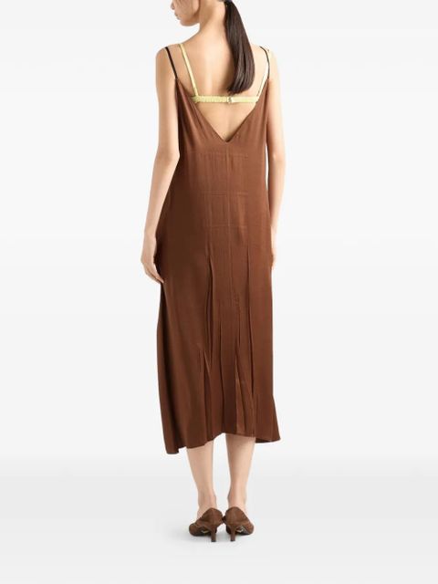 Prada satin crepe dress - Brown
