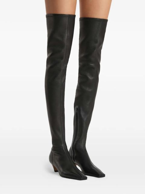 KHAITE Arizona over-the-knee stretch boots - Black