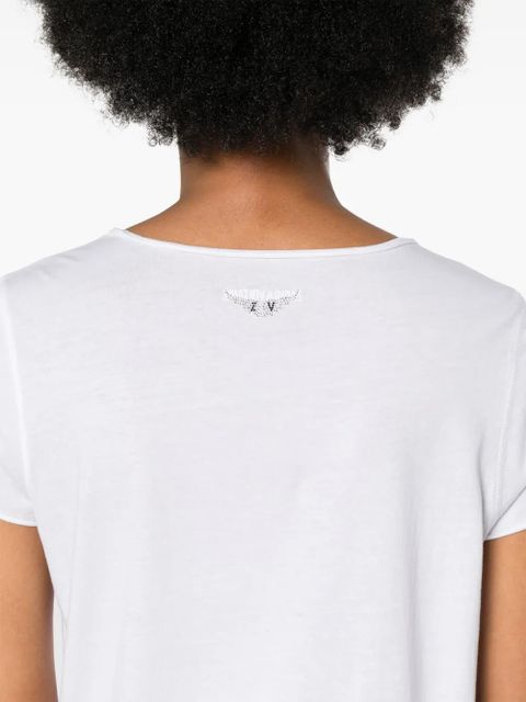 Zadig&Voltaire rhinestone-embellished cotton T-shirt - White