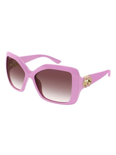 Gucci Eyewear Interlocking G-plaque sunglasses - Pink