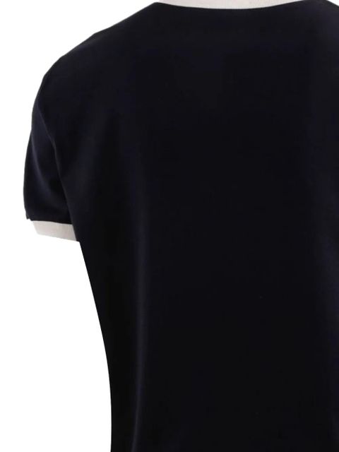 Dolce & Gabbana logo-print ringer T-shirt - Blue