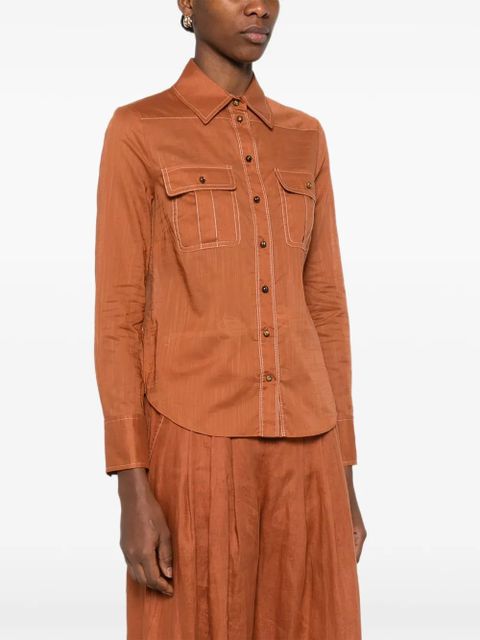 ZIMMERMANN chest-pocket shirt - Brown - zdjęcie produktu nr 2