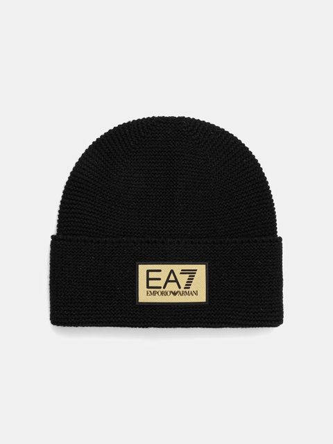EA7 Emporio Armani czapka z dodatkiem wełny kolor czarny AF18021.7X000247 - zdjęcie produktu nr 1