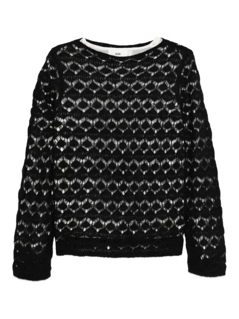 SOLOTRE open-work sweater - Black - zdjęcie produktu nr 1