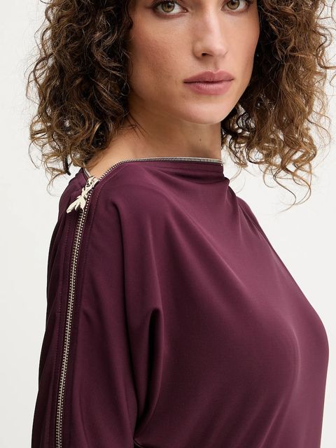 Patrizia Pepe sukienka kolor bordowy mini dopasowana 8A1501 J321