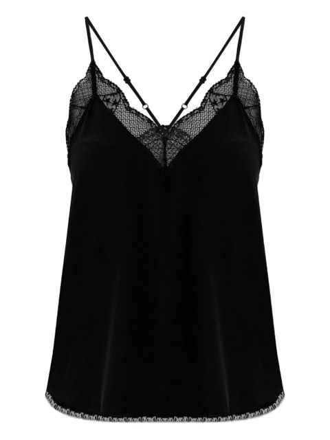 Zadig&Voltaire lace-trimmed camisole - Black - zdjęcie produktu nr 1