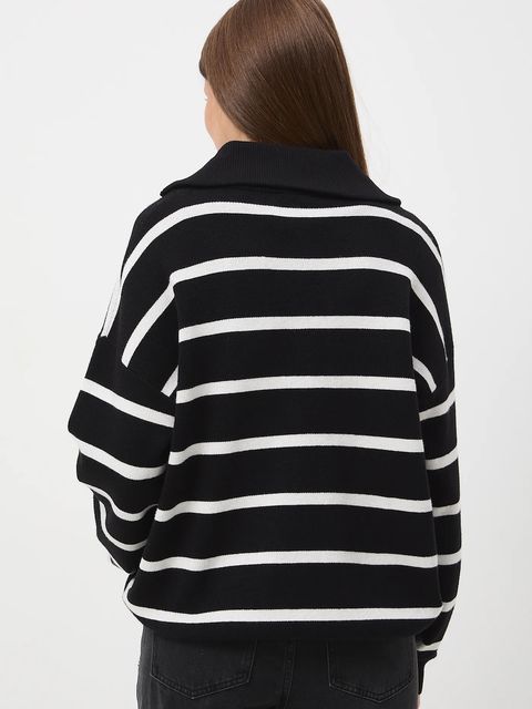 Medicine sweter damski kolor czarny lekki z półgolfem - zdjęcie produktu nr 2