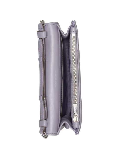 Tory Burch Kira diamond quilt mini top handle chain wallet - Purple