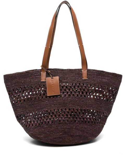 Manebi raffia shoulder bag - Brown - zdjęcie produktu nr 1