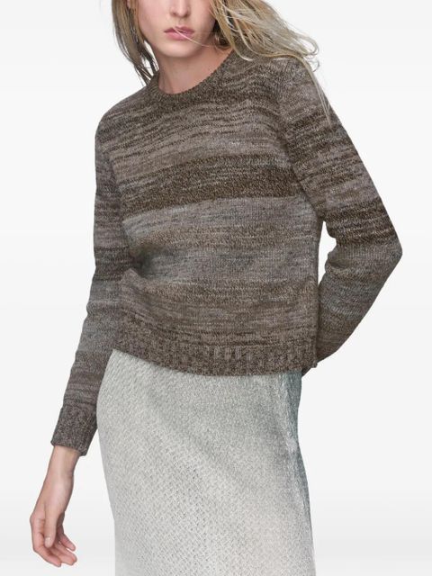 Maison Margiela striped crew-neck sweater - Brown