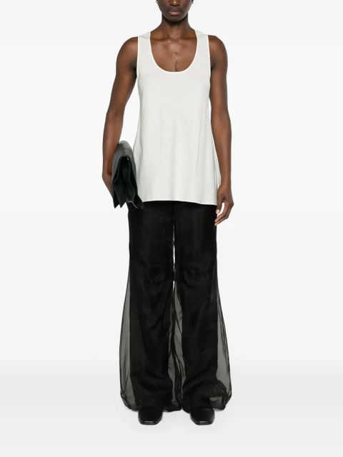 LEMAIRE scoop-neck satin tank top - White