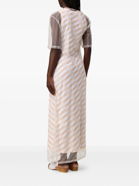 Sportmax Pausa striped midi dress - Pink