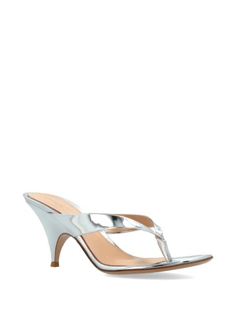 Gianvito Rossi Sofia open-toe leather sandals - Silver - zdjęcie produktu nr 2