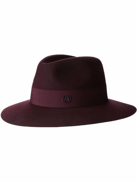 Maison Michel Henrietta felt fedora hat - Red - zdjęcie produktu nr 1