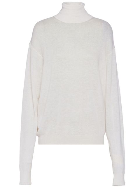 Prada roll-neck cashmere jumper - White