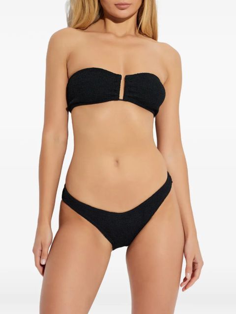 Bond-eye Sign textured bikini bottom - Black