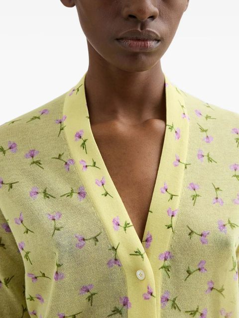 Jil Sander printed cardigan - Yellow