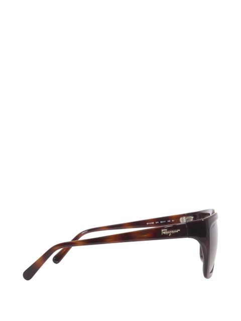 Ferragamo full rim square sunglasses - Brown