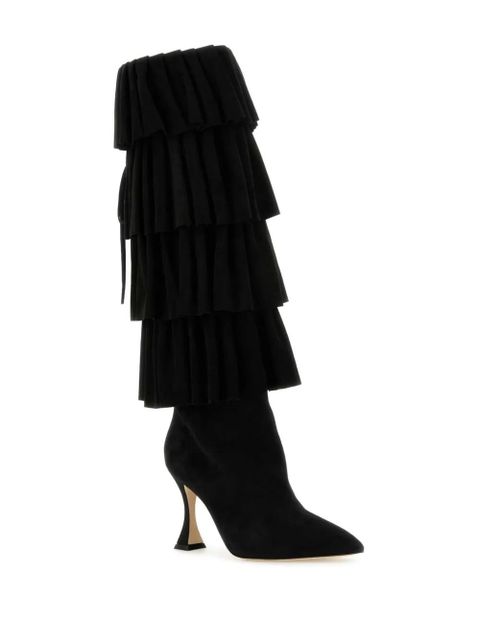 Manolo Blahnik 90mm Miralone boots - Black - zdjęcie produktu nr 2