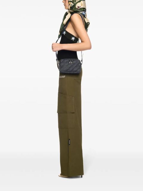 Off-White small quilted denim shoulder bag - Blue - zdjęcie produktu nr 2