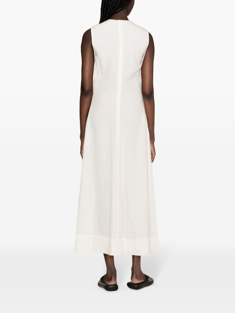 TOTEME V-neck flared maxi dress - White