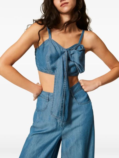 TWINSET denim bustier top - Blue - zdjęcie produktu nr 2