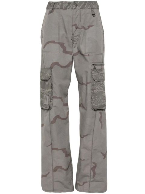 Marine Serre Regenerated wide-leg cargo trousers - Grey - zdjęcie produktu nr 1
