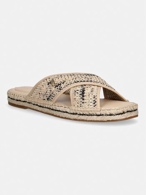 Tommy Hilfiger klapki damskie ESPADRILLE MULE SANDAL RAFFIA - zdjęcie produktu nr 1