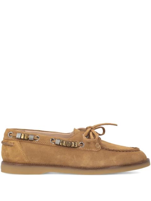 PINKO suede lace-up loafers - Brown - zdjęcie produktu nr 1