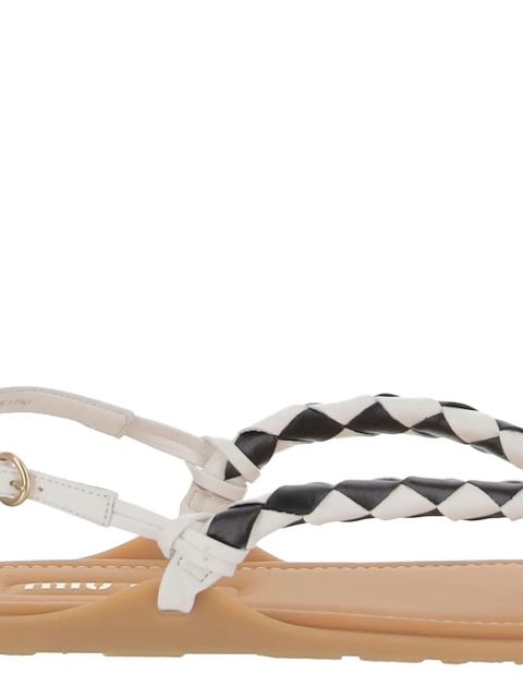 Miu Miu two-tone sandals - White