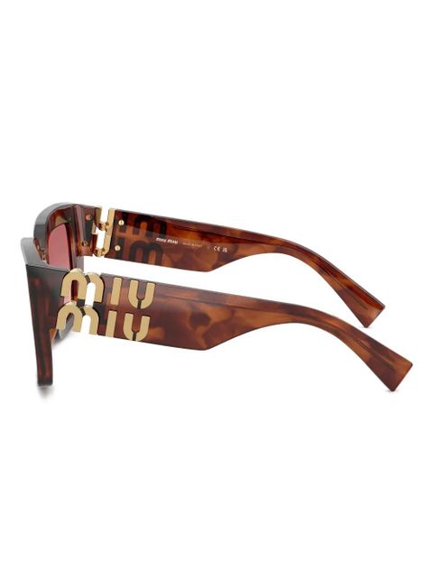 Miu Miu Eyewear geometric-frame sunglasses - Brown