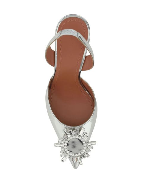 Amina Muaddi 95mm Begum pumps - Silver