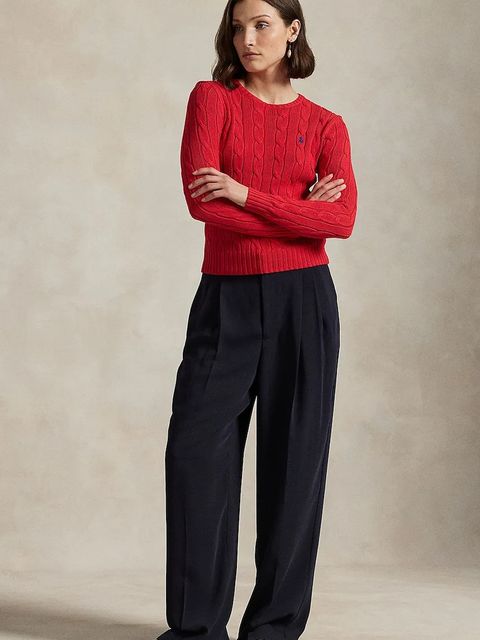 Polo Ralph Lauren sweter bawełniany damski kolor czerwony 211971869 - zdjęcie produktu nr 2